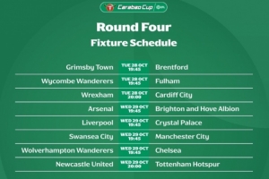 聯(lián)賽杯第4輪：阿森納vs布萊頓、利物浦vs水晶宮10月30日3:45進行