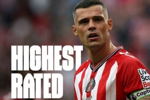 桑德蘭官方吹扎卡，他是WhoScored本賽季英超評(píng)分最高的中場(chǎng)