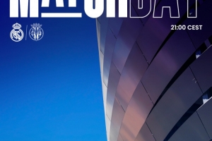 劍指三分！皇馬發(fā)布對陣比利亞雷亞爾海報：重返伯納烏