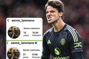 這就是曼聯(lián)！拉門斯首秀零封后社媒粉絲數(shù)從1.06萬暴漲至41.4萬