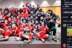 河南隊門將王國明社媒慶祝2-0擊敗亞泰：喜提3分，差點感冒了??