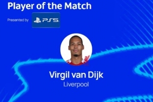 1進球6解圍，范戴克當選利物浦5-1客勝法蘭克福全場最佳球員