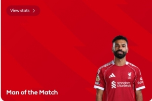 斬獲進(jìn)球！薩拉赫當(dāng)選利物浦2-3布倫特福德球迷票選最佳球員