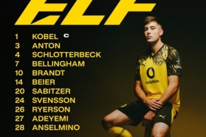 德國(guó)杯法鷹vs多特首發(fā)：堂安律、格策先發(fā)，小貝林、阿德耶米出戰(zhàn)