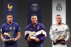 創(chuàng)造歷史！姆巴佩成首位奪得歐洲金靴、歐冠金靴、世界杯金靴球員