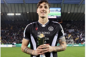 打進制勝球！扎尼奧洛當選烏迪內(nèi)斯vs亞特蘭大全場比賽最佳球員