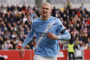 本賽季曼城英超射手榜：哈蘭德13球，第二是伯恩利后衛(wèi)艾斯特福