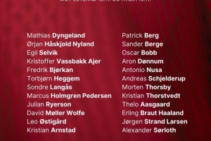 挪威11月世預(yù)賽名單：哈蘭德、鮑勃、瑟爾洛特在列，厄德高傷缺