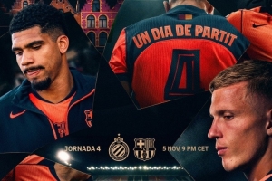 巴薩發(fā)布?xì)W冠賽前海報：萊萬、奧爾莫、阿勞霍出鏡