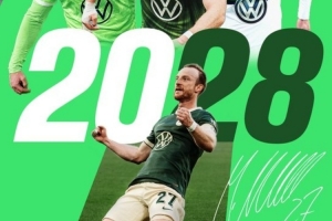 隊史出場紀(jì)錄保持者，官方：沃爾夫斯堡與隊長阿諾德續(xù)約至2028年