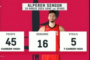 NBA杯戰(zhàn)馬刺！申京曾面對文班亞馬轟生涯最高的45分 外加16板5斷