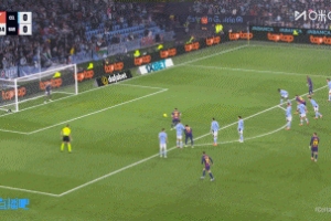 馬科斯·阿隆索手球送點，萊萬點射破門！巴薩1-0塞爾塔！