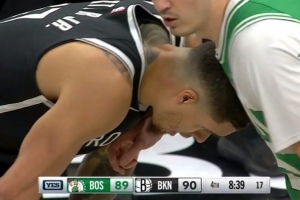 今天真準(zhǔn)！小邁克爾·波特干拔三分空心再中！籃網(wǎng)反超比分！