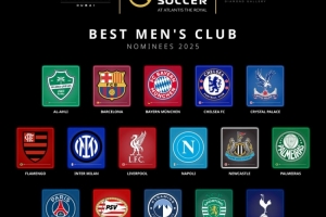 環(huán)足獎(jiǎng)2025年最佳男足俱樂部候選：巴黎、切爾西、巴薩、拜仁在列