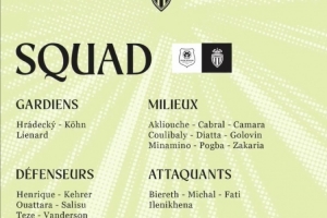 摩納哥客戰(zhàn)雷恩大名單：法蒂領(lǐng)銜，博格巴首次入選