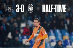 意甲聯(lián)賽上半場(chǎng)結(jié)束時(shí)3球領(lǐng)先，那不勒斯上次做到還是2022年10月