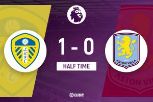 半場-利茲聯(lián)暫1-0阿斯頓維拉 恩梅查亂戰(zhàn)破門 田中碧飛鏟染黃