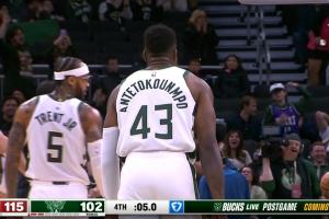 我也叫阿德托昆博！字母哥哥怒打2+1 送給楊瀚森第一個(gè)數(shù)據(jù)