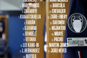 巴黎歐冠對陣熱刺大名單：登貝萊回歸，阿什拉夫、杜埃缺席