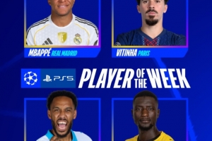 歐冠官方本輪最佳球員候選：姆巴佩、維蒂尼亞、吉拉西、奧巴梅揚