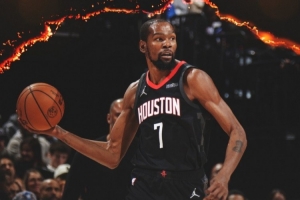 復出三節(jié)輕松砍25分6板4助！杜蘭特死神歸來登上火箭贏球海報