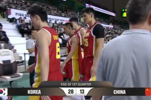 防守形同虛設(shè)！韓國隊(duì)首節(jié)70%命中率轟下28分 中國全隊(duì)5失誤