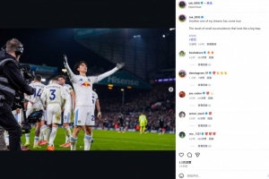對(duì)陣切爾西打進(jìn)生涯英超首球，田中碧社媒：實(shí)現(xiàn)了又一個(gè)夢(mèng)想！