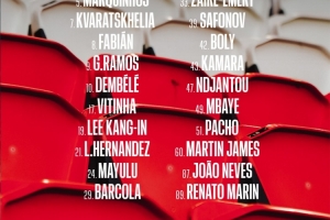 巴黎對(duì)陣?yán)锥鞔竺麊危旱秦惾R、K77領(lǐng)銜，貝拉爾多、扎巴爾尼缺席