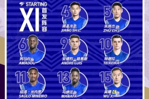 2025/26 亞冠精英聯(lián)賽第6輪：廣島三箭vs上海申花，首發(fā)名單