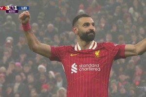 太強了！薩拉赫1V1內(nèi)切巧射死角得手！利物浦3-1鎖定勝局！