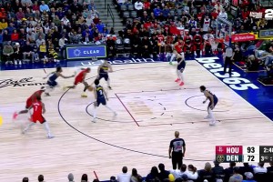 ?????宇航員升空！杰倫-格林大步流星滑翔單臂隔扣薩里奇！