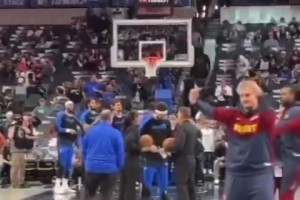 ??約老師和威少的關(guān)系已經(jīng)好到用中指問候?qū)Ψ搅??