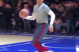 威少和約基奇日常賽前快攻連線，為什么約老師跑兩步就這么喘??