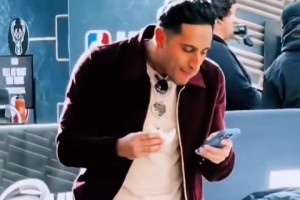 飯都沒法好好吃！Shams的手機(jī)都刷冒煙了??