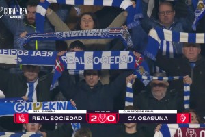 【集錦】國(guó)王杯-巴雷內(nèi)切亞破門(mén) 皇家社會(huì)2-0奧薩蘇納晉級(jí)4強(qiáng)