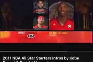 11年全明星，科比作為票王介紹西部首發(fā)出場：壓軸的是黑曼巴