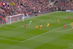 薩拉赫半場奔襲后精彩內(nèi)切破門，可惜越位在先