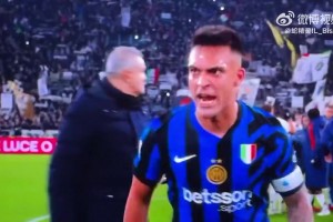 自責(zé)？意大利國家德比賽后，國米隊長勞塔羅顯得十分亢奮??