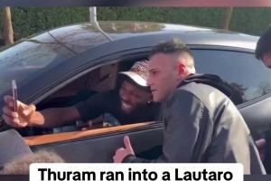 直接破防??，小圖拉姆在訓(xùn)練基地外發(fā)現(xiàn)了“勞塔羅-牛丁內(nèi)斯”