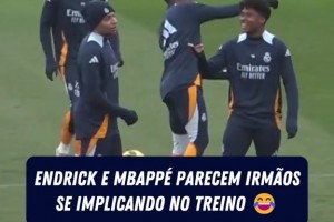 恩德里克：姆巴佩你傳球咋這么賴呢??姆巴佩：嘿嘿嘿嘿嘿