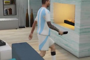 梅西在家觀看阿根廷4-1擊敗巴西，內(nèi)馬爾竟然上門送披薩了??