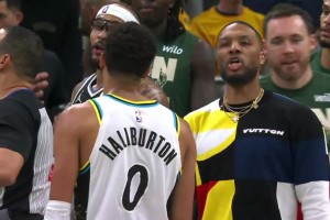 G1就有火藥味了！場下便裝的利拉德與哈利伯頓直接吵起來了??