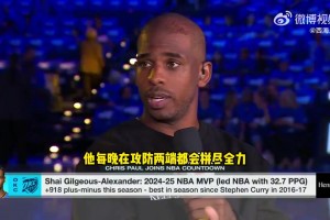 保羅：亞歷山大人狠話不多，很無私，而且愿意在防守端努力！