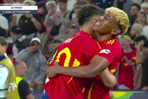 西班牙4-0領(lǐng)先法國！佩德里前插打門得手！尼科-威廉姆斯送助攻！