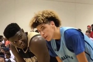 錫安VS三球的這場高中比賽當(dāng)年全美直播，排面也是夠了