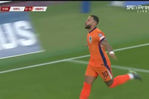 荷蘭開場6分鐘夢幻開局！德佩禁區(qū)內(nèi)直接打門得手！