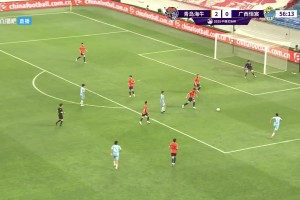 廣西恒宸1-2扳回一球！紀(jì)鑫龍門前勁射破門