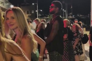 比打球還拼！泡椒小腿戴著護具，還跟老婆去夜店參加派對