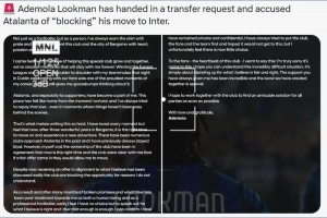 兒純夢！盧克曼社媒指責(zé)亞特蘭大阻止自己轉(zhuǎn)會國米??