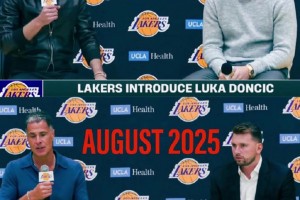 真的努力減肥了！東契奇今日發(fā)布會對比2月份加盟湖人發(fā)布會，臉都瘦了一大圈